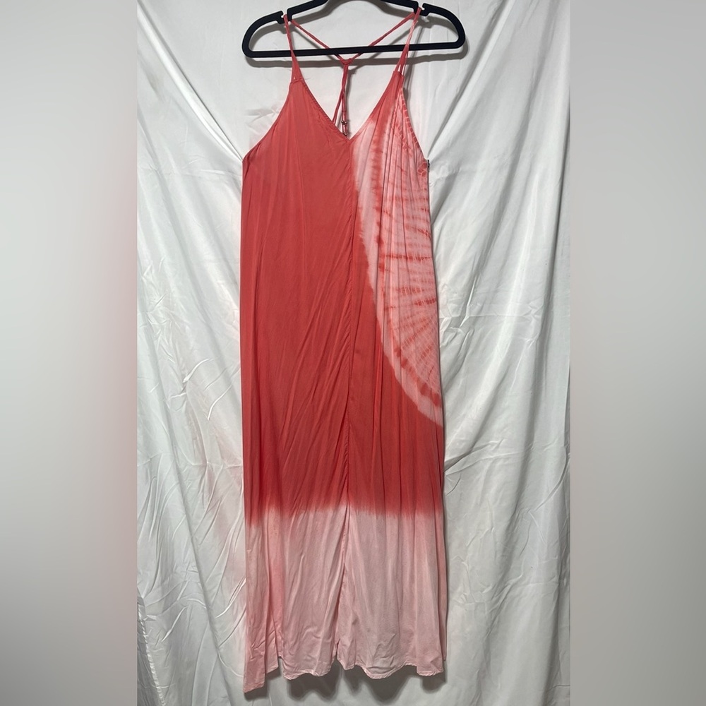 Elan coral tie dye effect braided tie straps